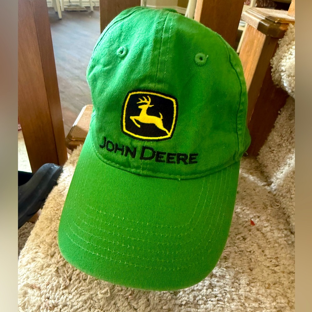 John Deere Green Hat Iconic Logo Adjustable Accessory